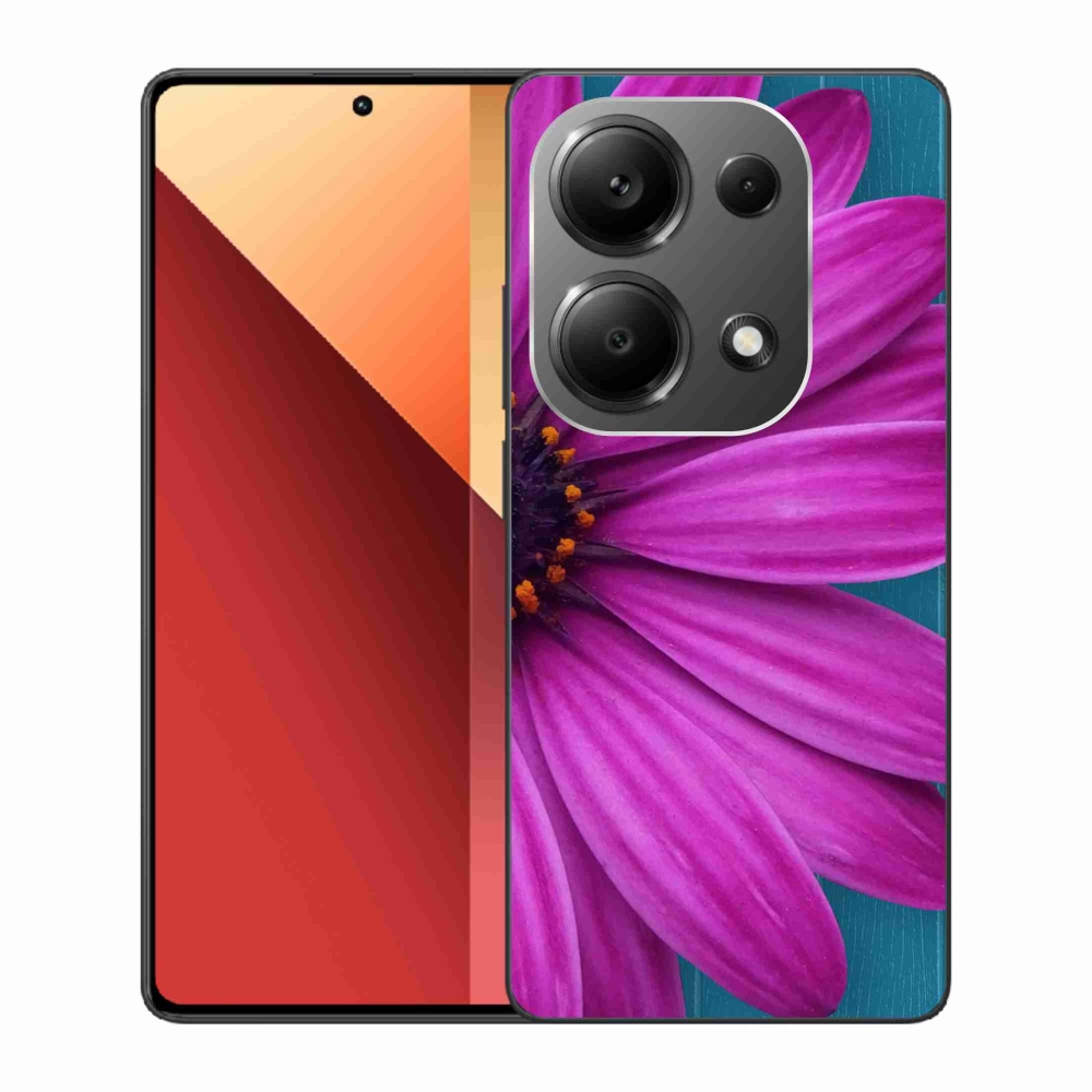 Zselés tok mmCase a Xiaomi Redmi Note 13 Pro 4G/Poco M6 Pro számára - lila százszorszép