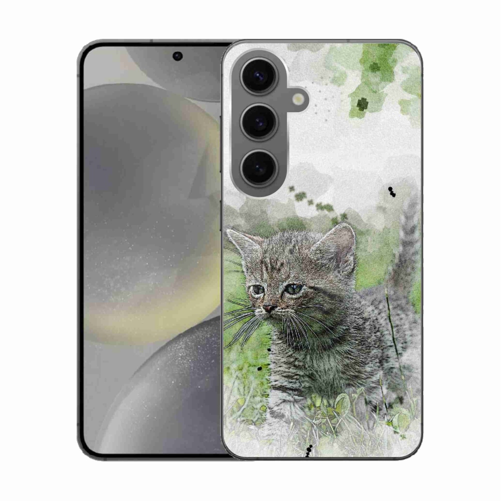 Gél borítás mmCase Samsung Galaxy S24 készülékhez - aranyos cica 1