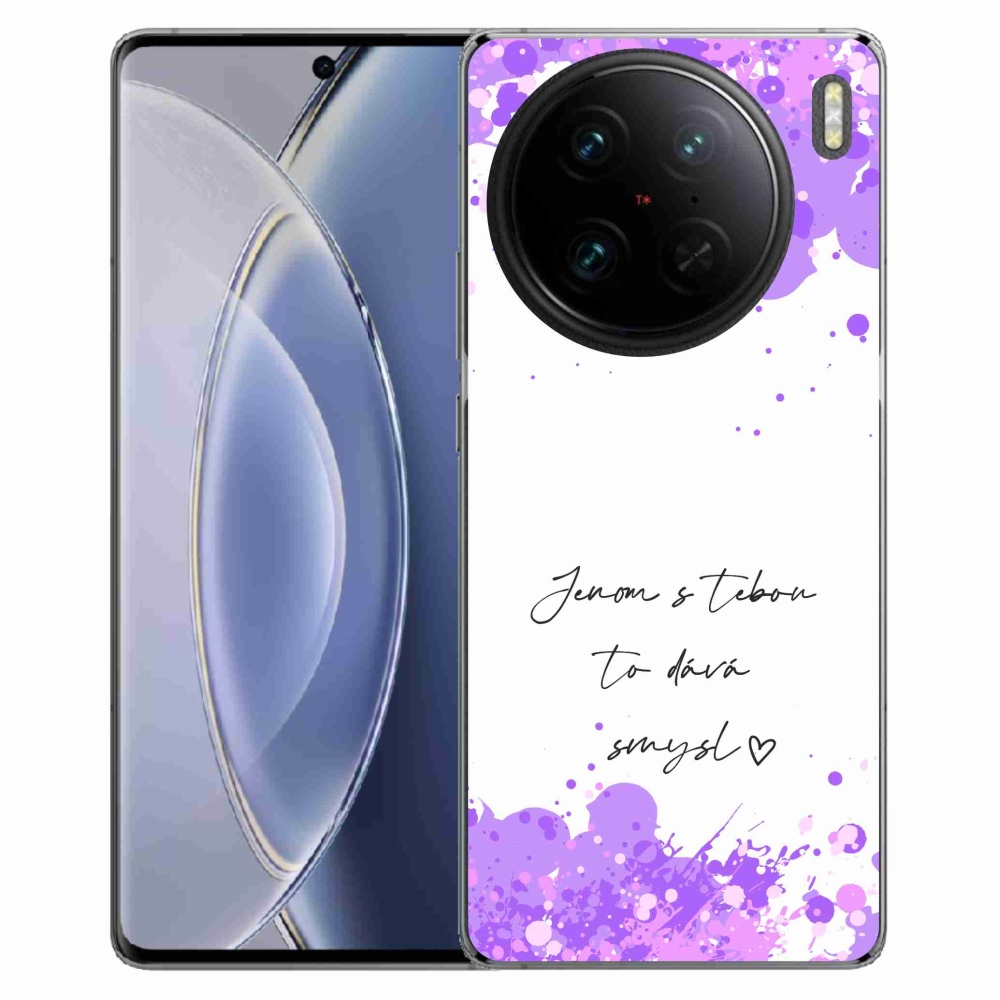 Gél borító mmCase a Vivo X90 Pro - szerelem szöveg fehér háttérrel