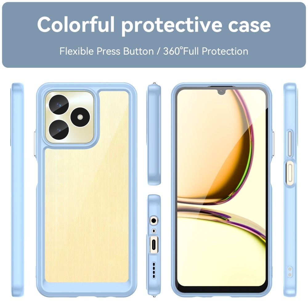 Gél tok fix hátlappal a Realme C51/C53 készülékhez - kék