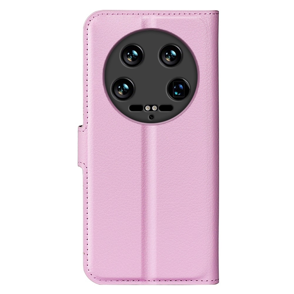 Litchi könyv tok Xiaomi 14 Ultra - rózsaszínű