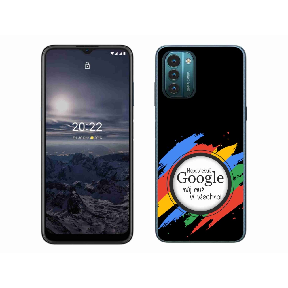 Zselés borítás mmCase a Nokia G11/G21 készülékhez - az ember mindent tud fekete háttérrel