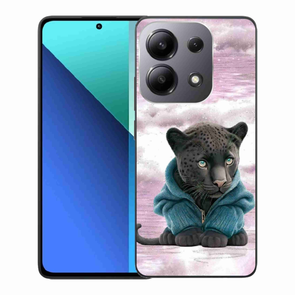 Gél borítás mmCase a Xiaomi Redmi Note 13-hoz - fekete párduc pulóverben