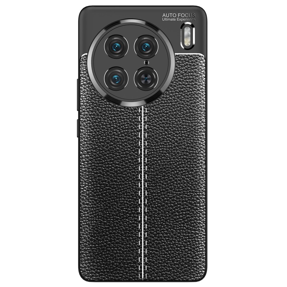 Litchi tartós zselés tok a Vivo X90 Pro készülékhez - fekete