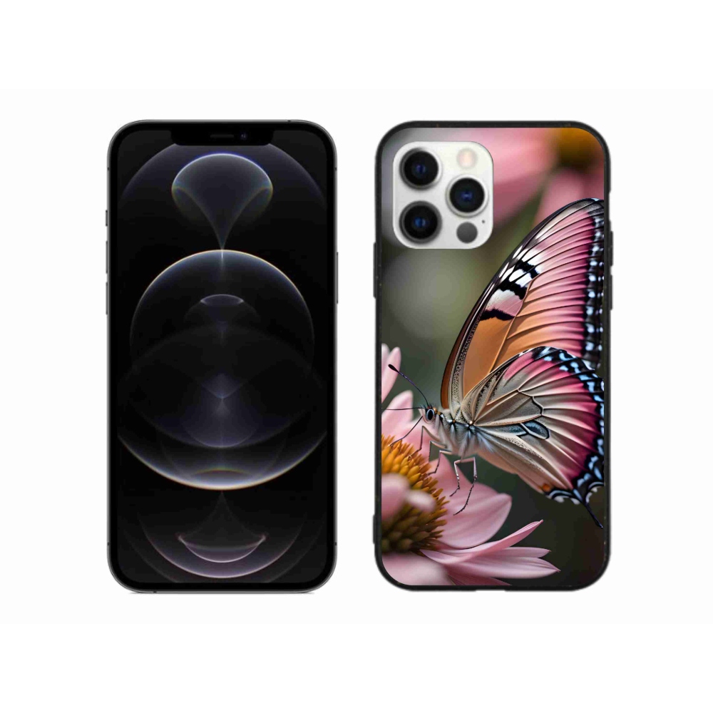 Zselés borítás mmCase iPhone 12 Pro Max készülékhez - színes pillangó