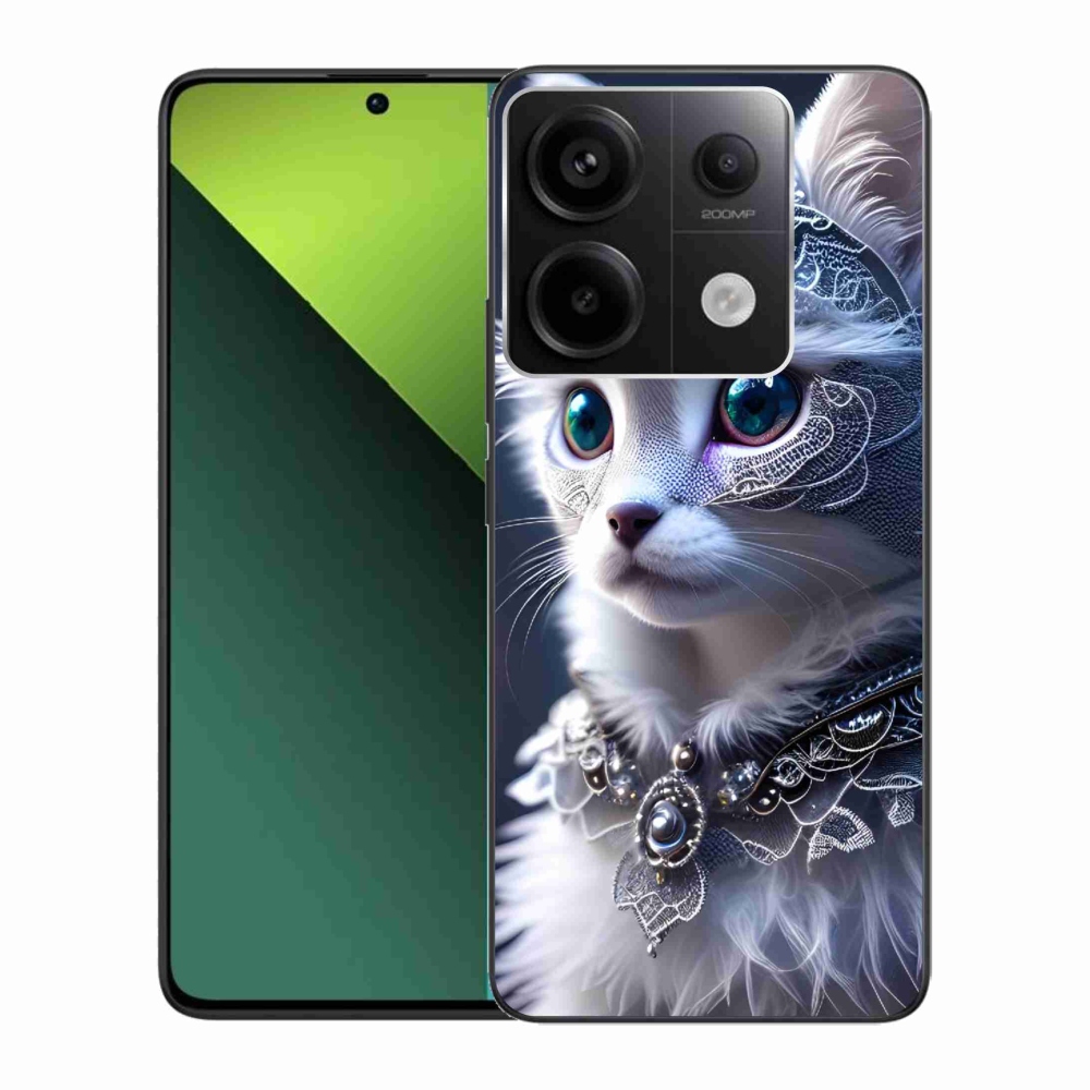 Gél borítás mmCase a Xiaomi Redmi Note 13 Pro 5G/Poco X6 5G számára - fehér macska