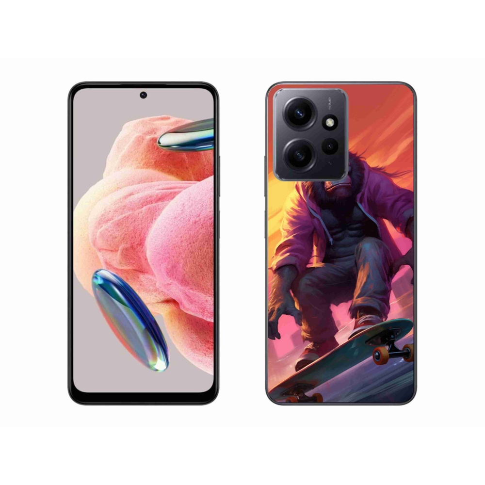 Gél borítás mmCase a Xiaomi Redmi Note 12 4G-hez - gorilla a gördeszkán