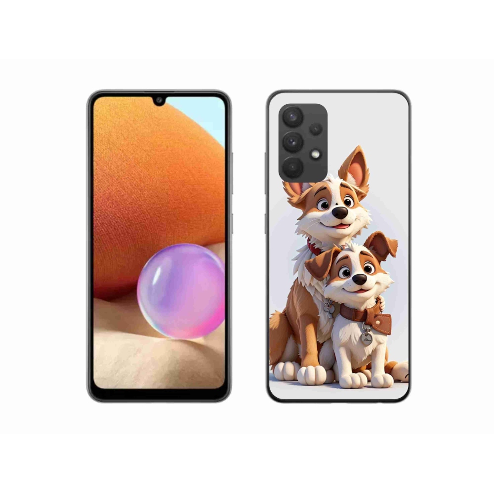 Gél borítás mmCase Samsung Galaxy A32 4G - rajz kutyákhoz