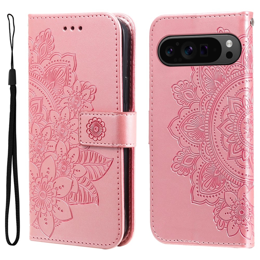 Mandala könyv tok a Google Pixel 10 Pro XL/Pixel 9 Pro XL készülékhez - rózsaszín