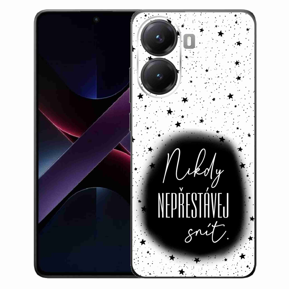 Gél borítás mmCase a Xiaomi Poco X7 Pro 5G számára - idézet 1 fekete és fehér háttérrel