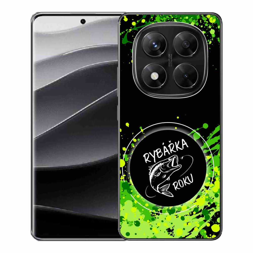 Gél borítás mmCase a Xiaomi Redmi Note 14 Pro 5G/Poco X7 5G számára - az év halászának fekete háttere