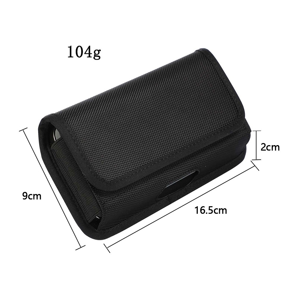Nylon univerzális övtáska 175 x 95 x 20 mm - fekete