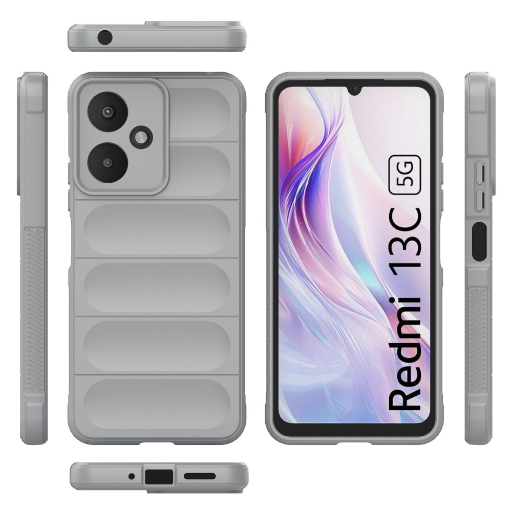 Rugg tartós zselés tok Xiaomi Redmi 13C 5G - világosszürke