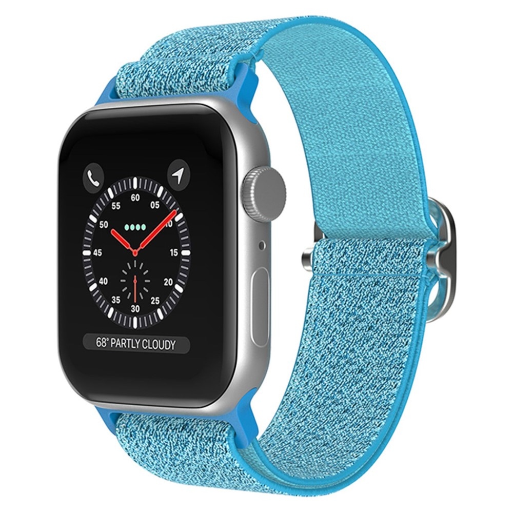 Dekor nejlon szíj Apple Watch Ultra/Ultra 2 49mm/SE/SE 2022/2023 44mm/9/8/7 45mm/6/5/4 44mm/3/2/1 42 mm-es Apple Watch Ultra/Ultra 2 49mm/SE/SE 2022/2023 44mm/9/8/7 45mm/6/5/4 44mm/3/2/1 42 mm - kék