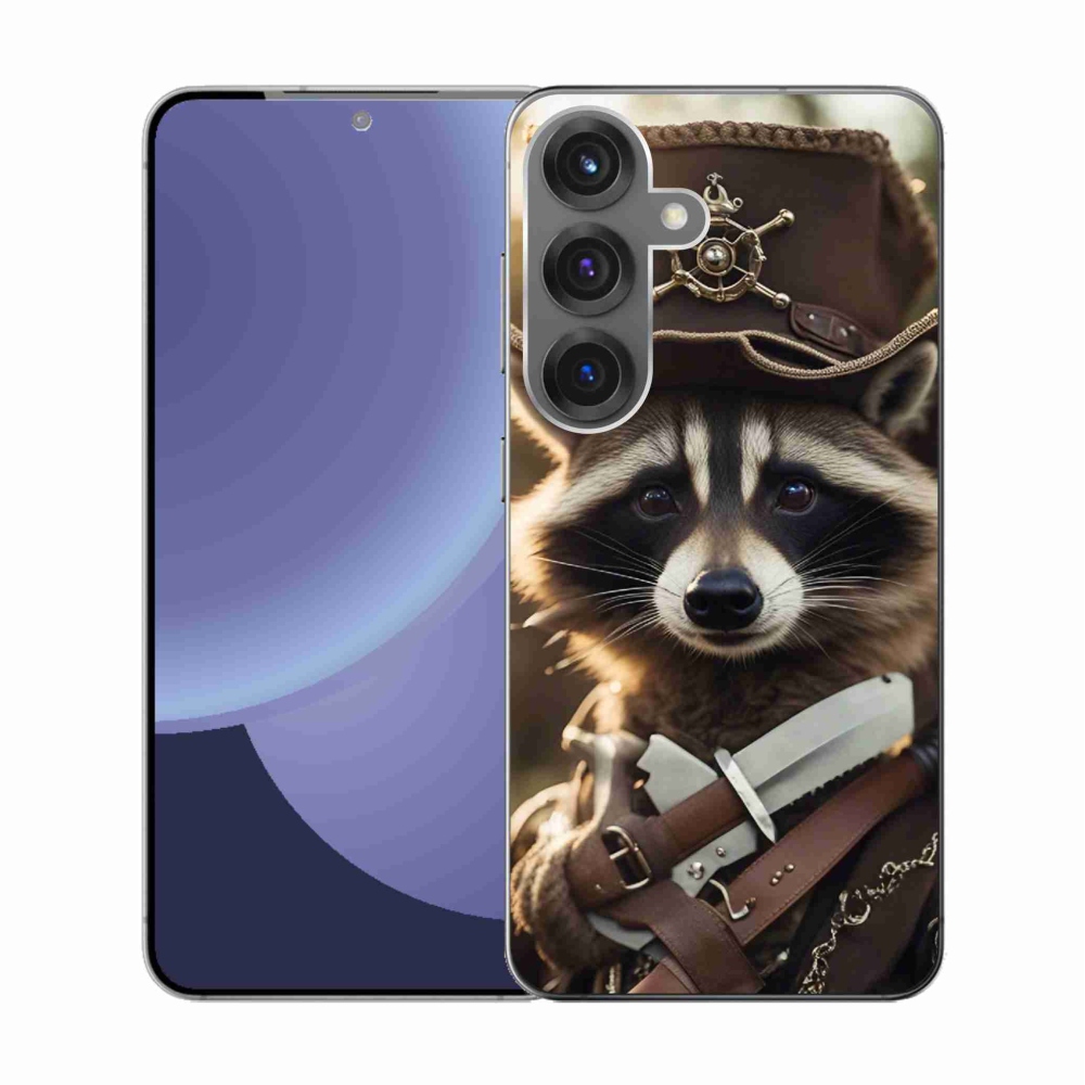 Zselés borítás mmCase Samsung Galaxy S25 készülékhez - mosómedve egyenruhában