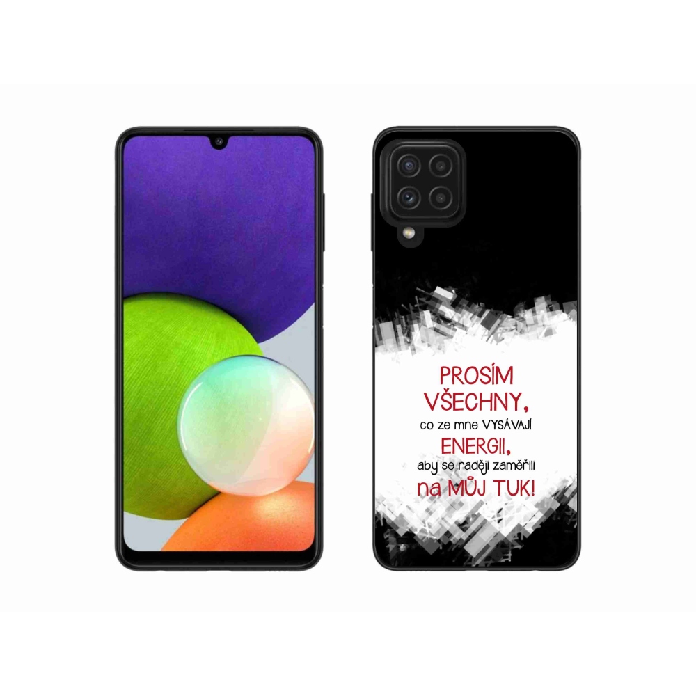 Gél borító mmCase Samsung Galaxy A22 4G - vicces szöveg 1 piros