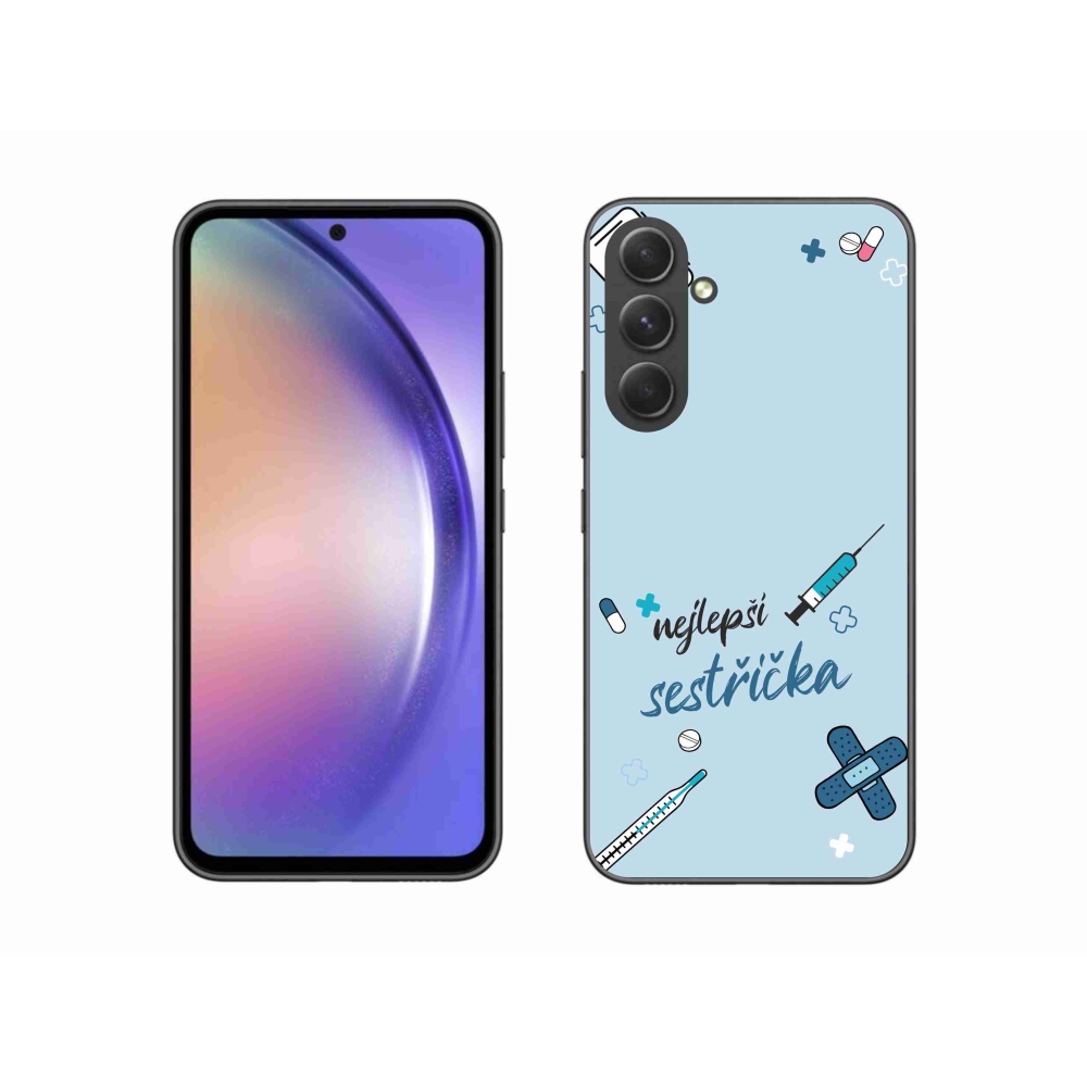 Gél borító mmCase Samsung Galaxy A54 5G - legjobb kishúg kék háttérrel