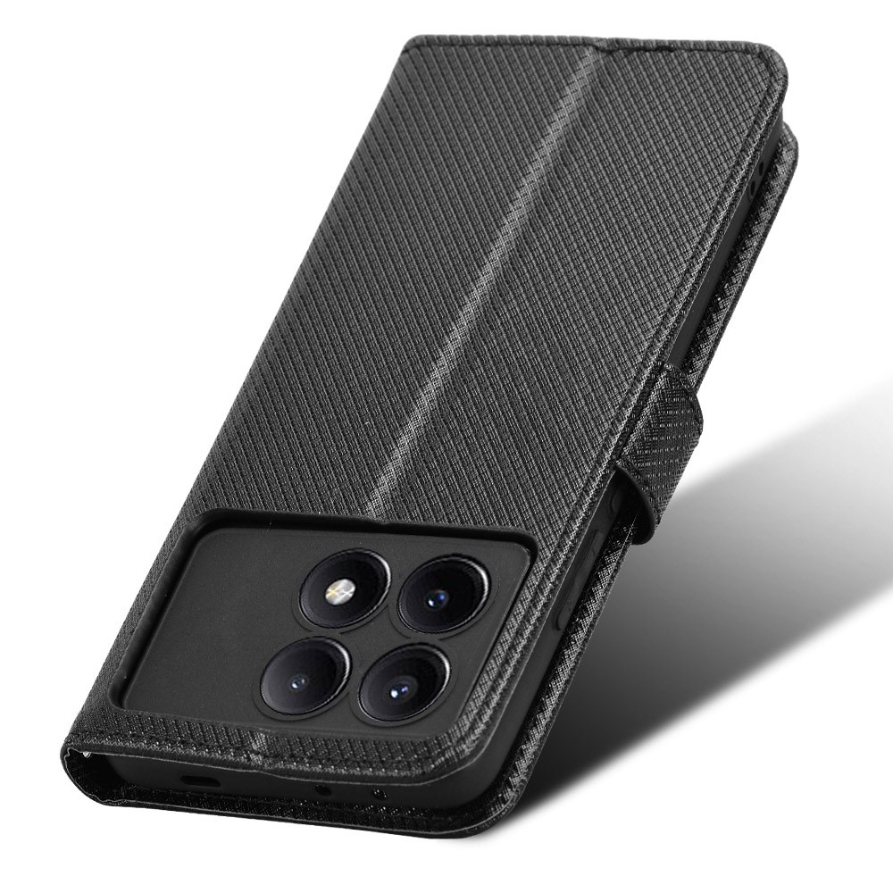 Csuklótáska a Xiaomi Poco X6 Pro 5G számára - fekete