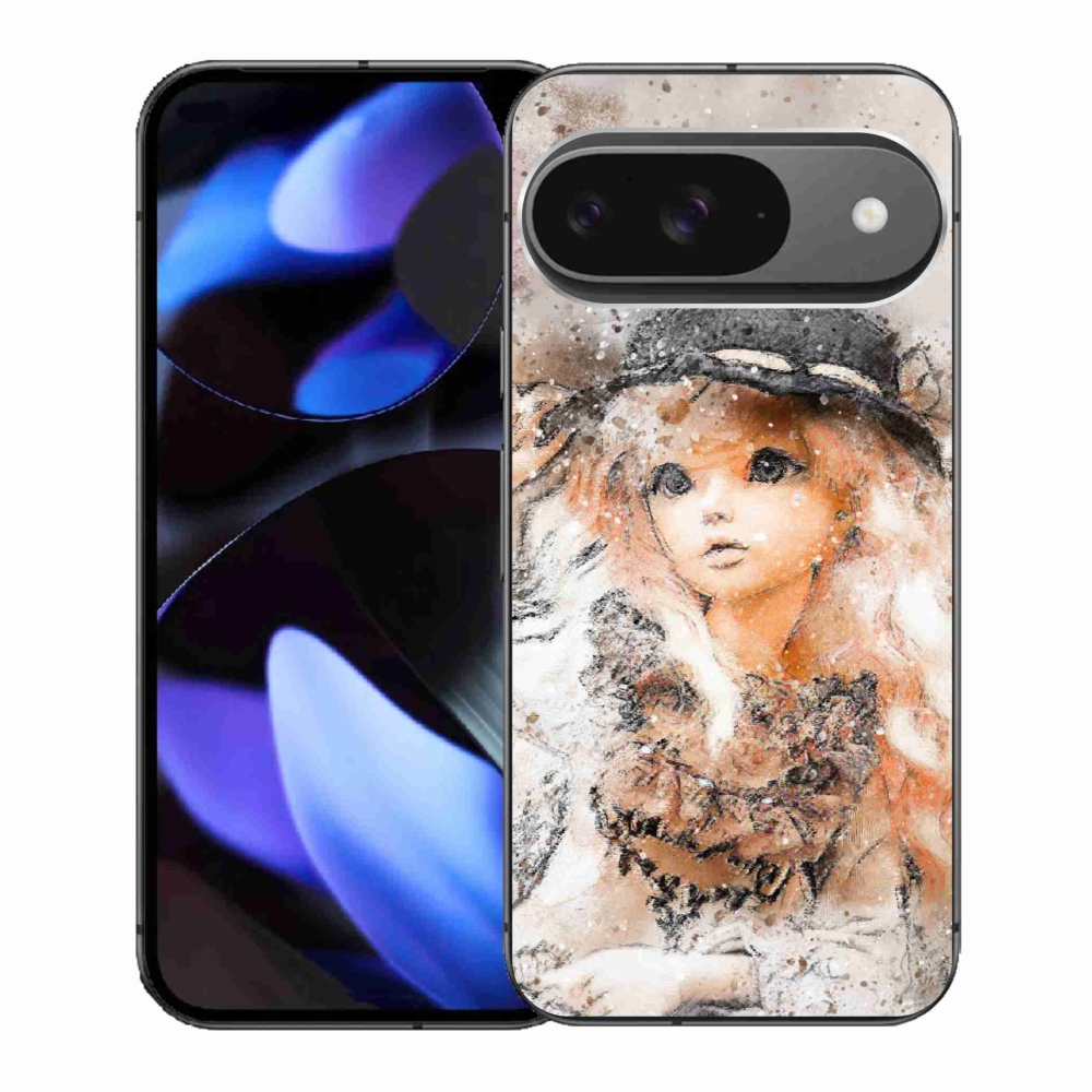 Gél borítás mmCase a Google Pixel 9/9 Pro számára - lány sapkával