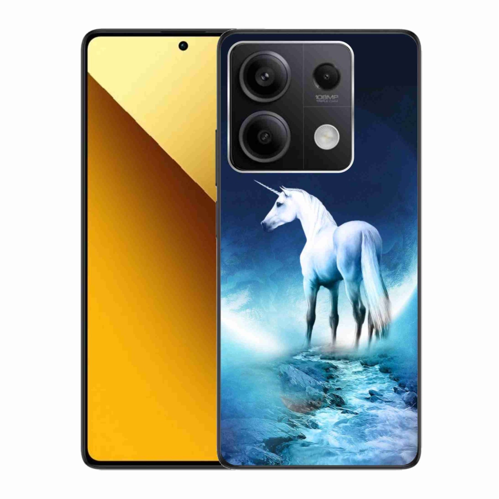 Gél borítás mmCase a Xiaomi Redmi Note 13 5G számára - fehér egyszarvú