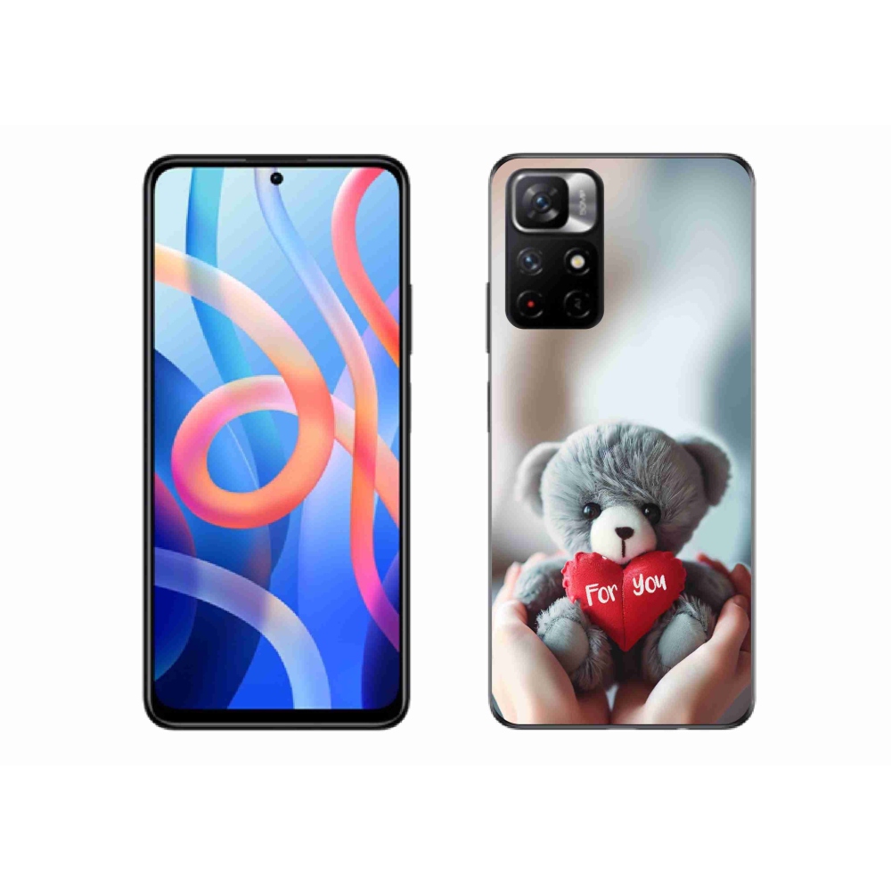 Gél borító mmCase a Xiaomi Redmi Note 11S 5G-hez - mackó a szerelmesek számára