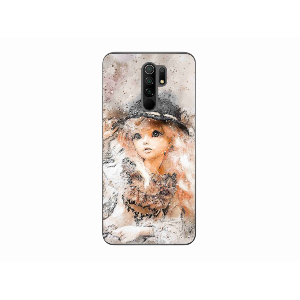 Gél borítás mmCase a Xiaomi Redmi 9-hez - lány kalapban