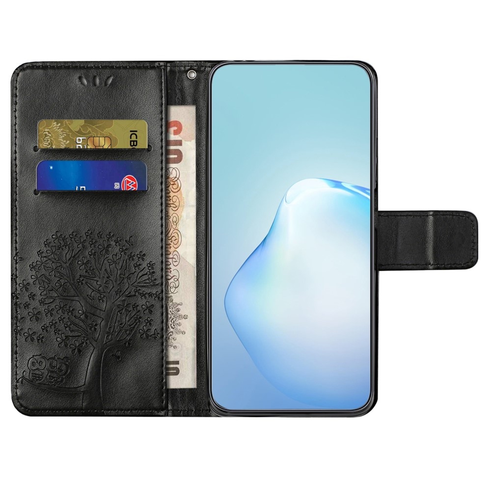 Fa könyv tok Samsung Galaxy S24+/S25+ készülékhez - fekete