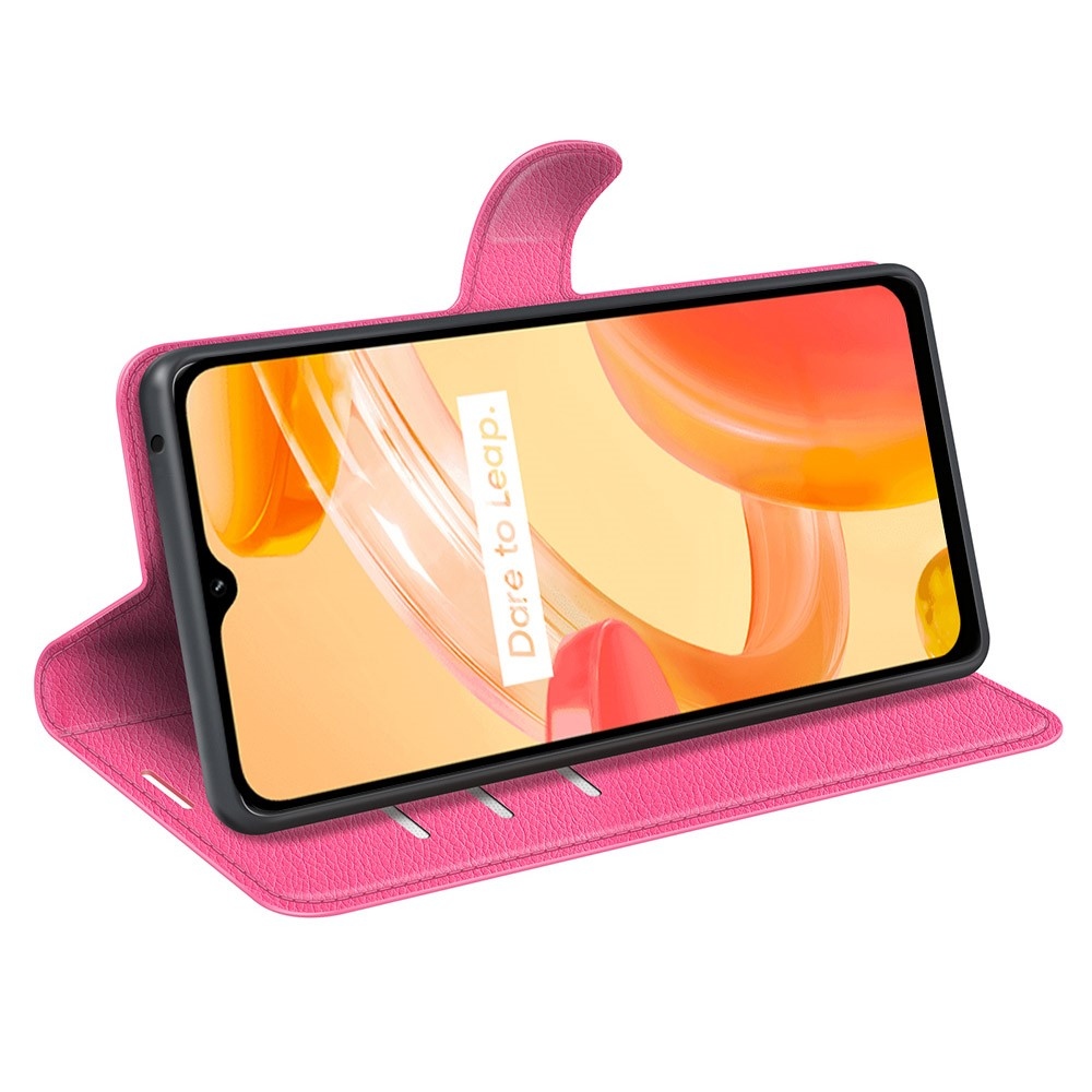 Litchi könyvtáska a Realme C30-hoz - rózsaszínű