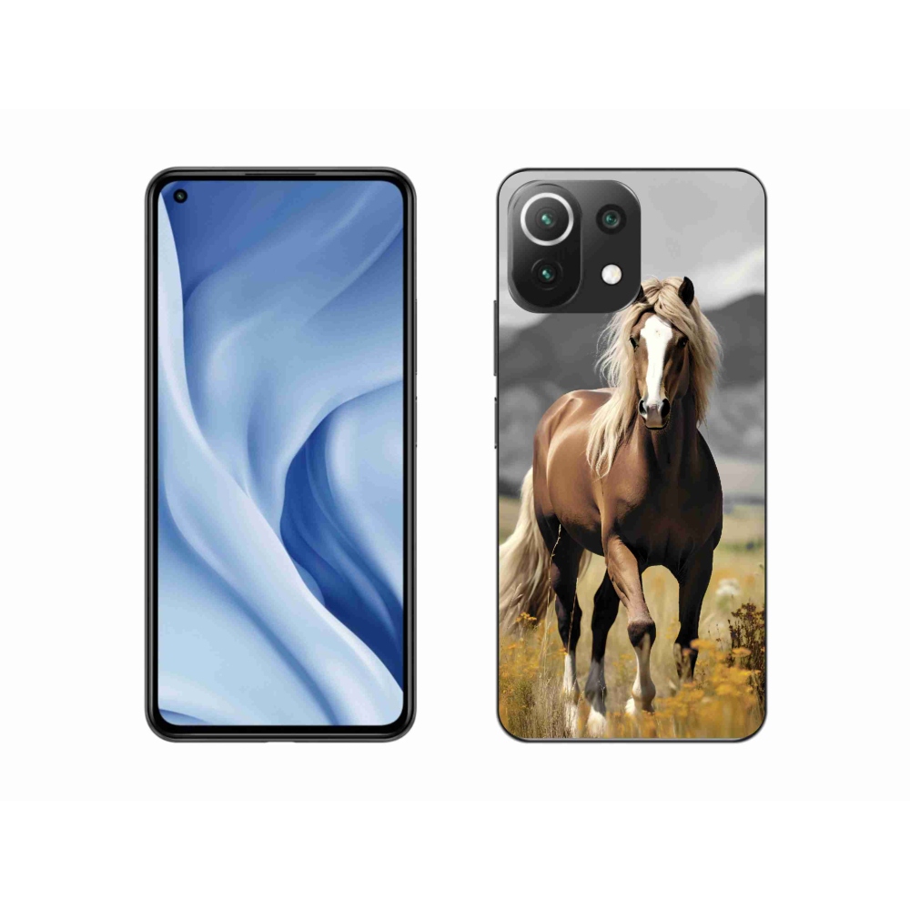 Gél borítás mmCase a Xiaomi Mi 11 Lite 4G/5G-hez - barna ló 1
