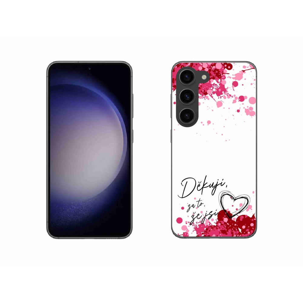 Gél borítás mmCase Samsung Galaxy S23 5G - text in love 2 fehér háttér