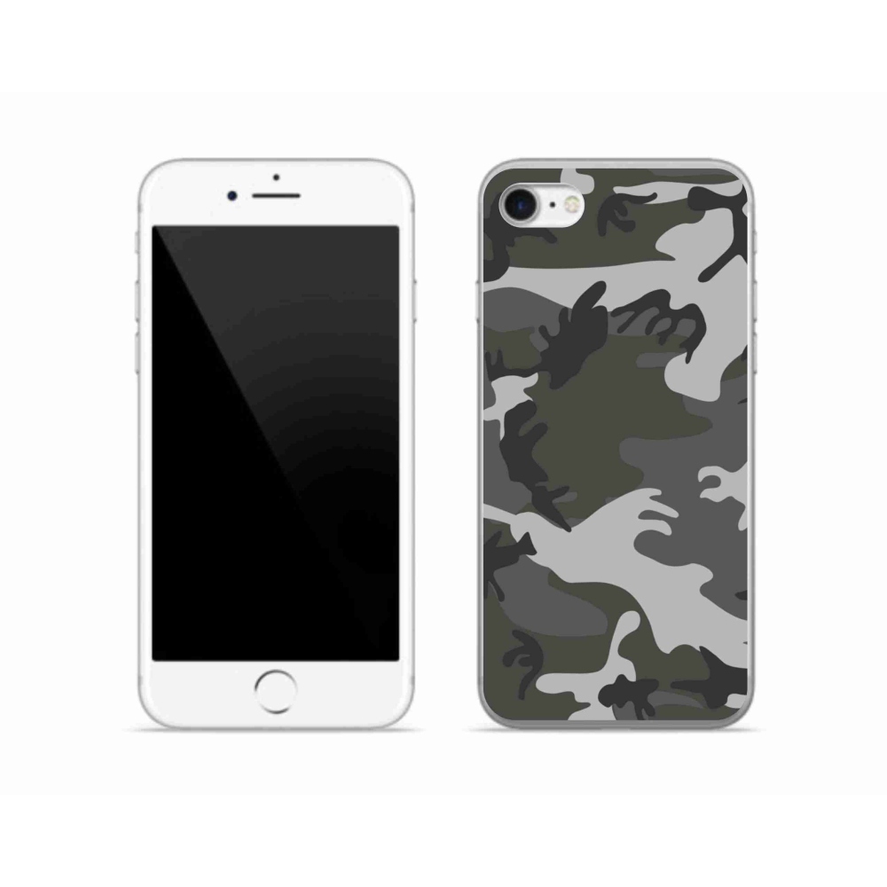 Zselés borítás mmCase iPhone SE (2022) - terepszínű mintázathoz
