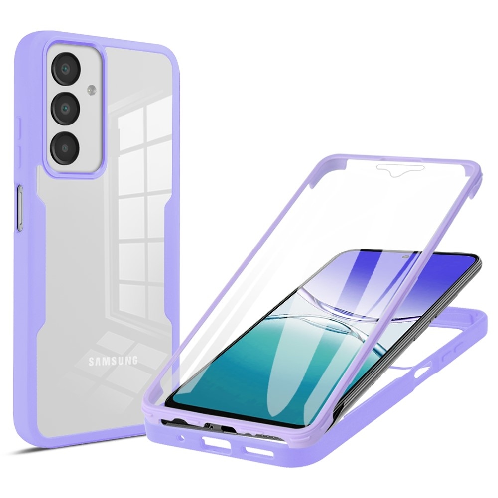Akril zselés tok képernyővédővel keretben Samsung Galaxy A16 4G/5G/A17 5G - lila