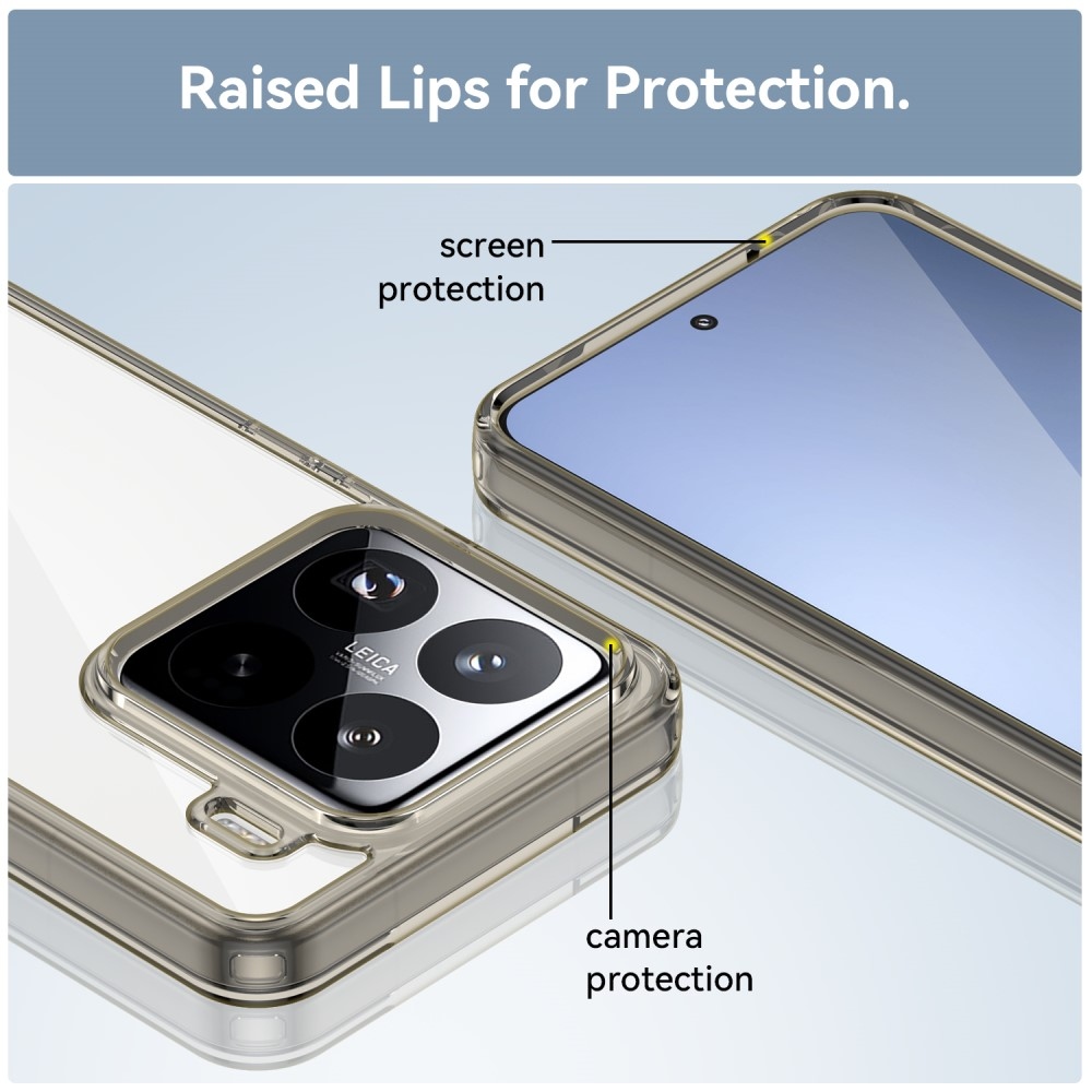 Gél tok rögzített hátlappal Xiaomi 15 Pro-hoz - szürke