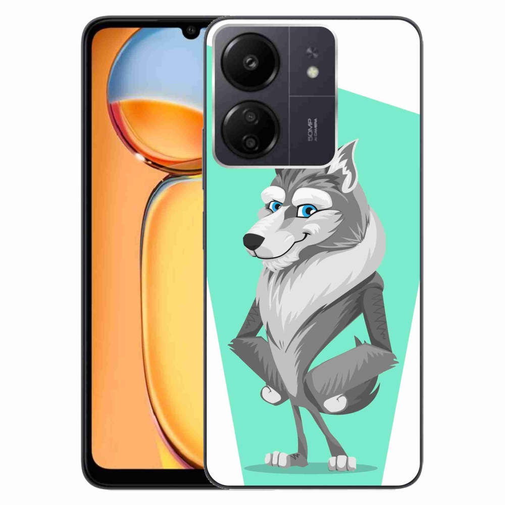 Gél borítás mmCase a Xiaomi Poco C65/Redmi 13C - rajzfilm farkashoz