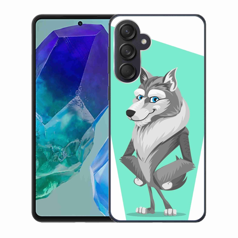 Zselés borítás mmCase Samsung Galaxy M55 5G - rajzfilm farkashoz