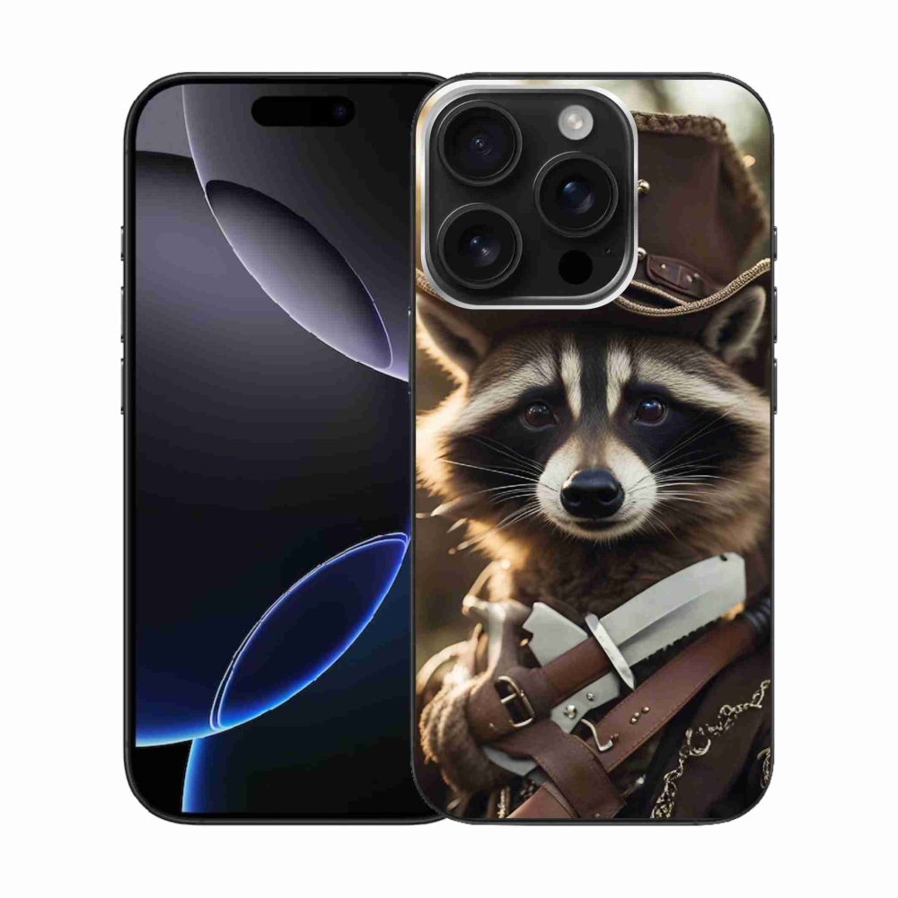 Zselés borítás mmCase iPhone 16 Pro készülékhez - mosómedve egyenruhában