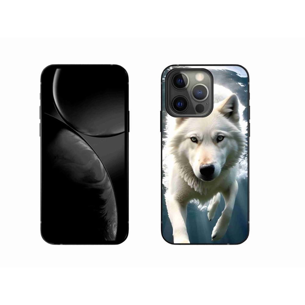 Zselés borítás mmCase iPhone 13 Pro készülékhez - fehér farkas