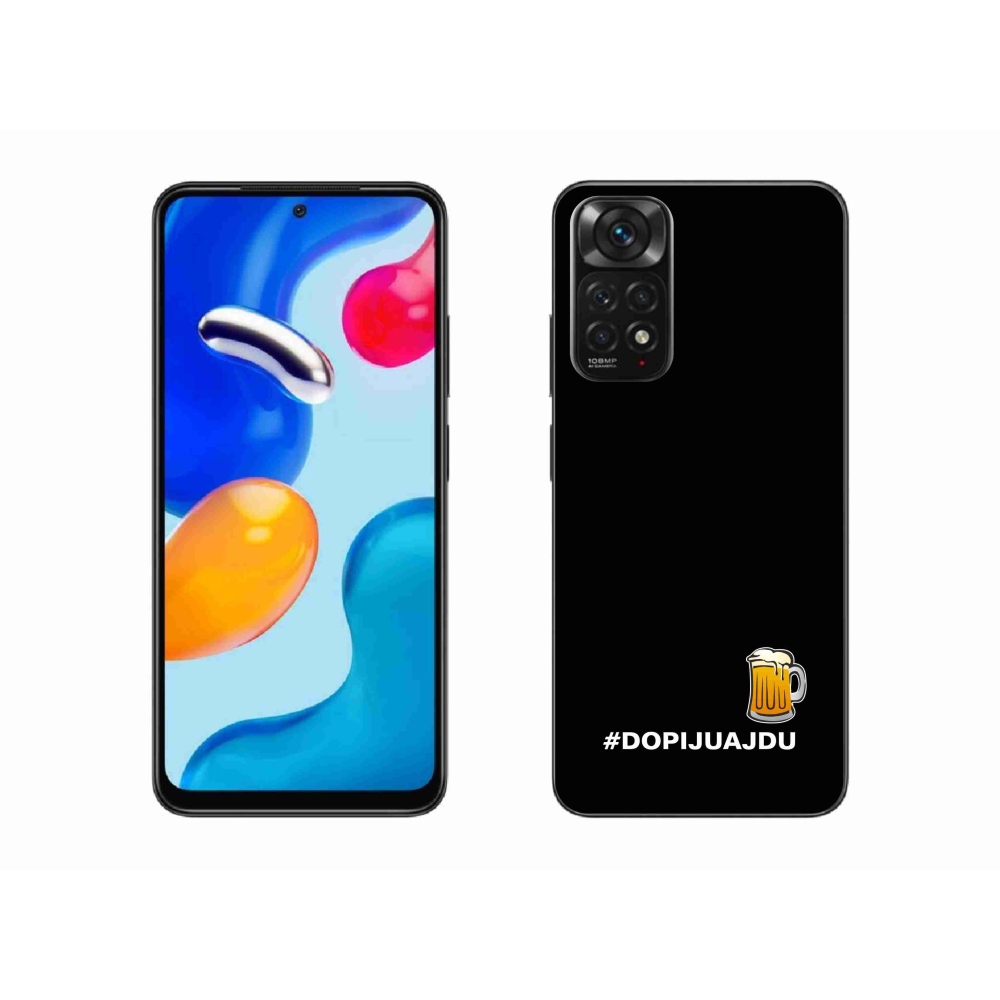 Gél borító mmCase a Xiaomi Redmi Note 11S 4G - sör motívum 1 fekete háttérrel