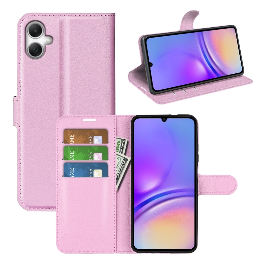 Litchi könyv tok Samsung Galaxy A07 4G - rózsaszínű