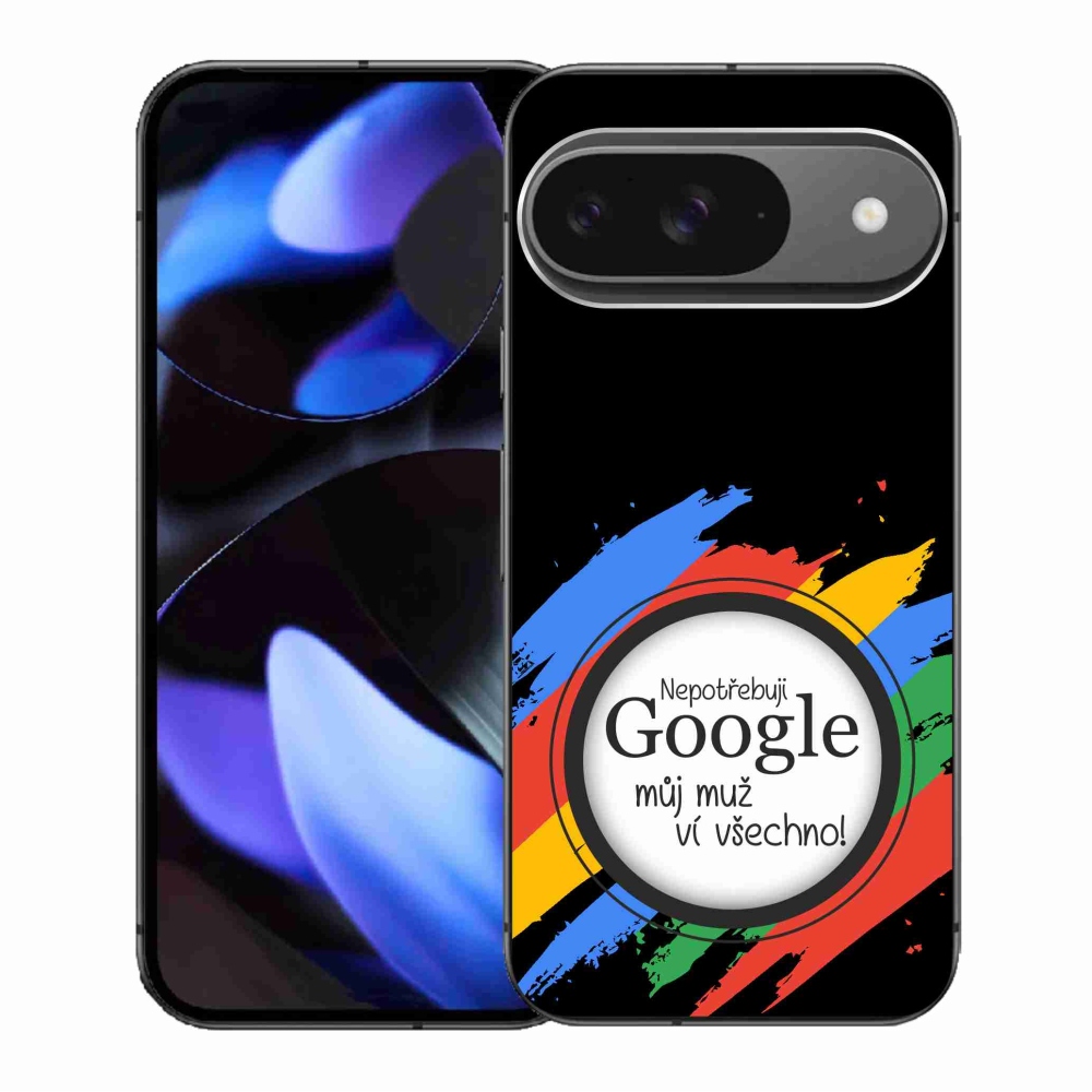 Gél borítás mmCase a Google Pixel 9/9 Pro - az ember tudja, hogy minden fekete háttérrel