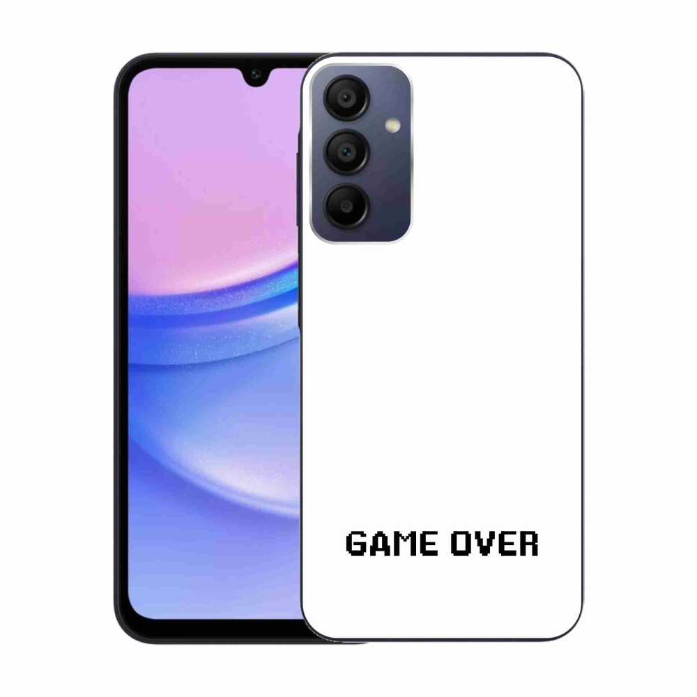 Gél borítás mmCase Samsung Galaxy A15 4G/5G - játék fehér háttérrel
