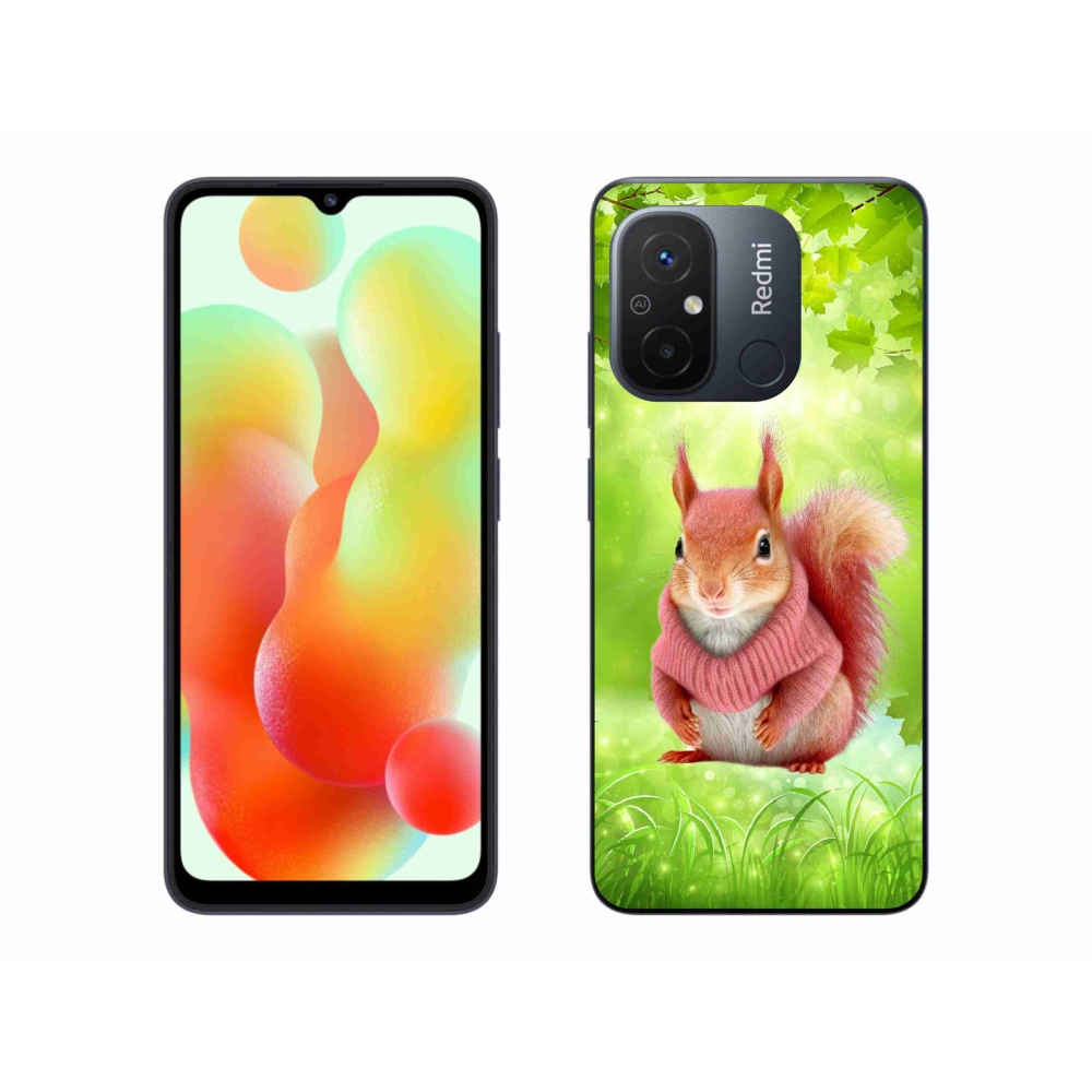 Gél borítás mmCase a Xiaomi Redmi 12C-hez - mókus pulóverben