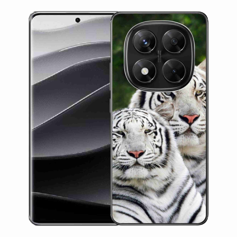 Gél borítás mmCase a Xiaomi Redmi Note 14 Pro 5G/Poco X7 5G számára - fehér tigrisek