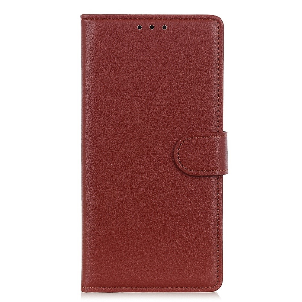 Litchie könyv tok a Xiaomi Redmi 12 4G/5G készülékhez - barna