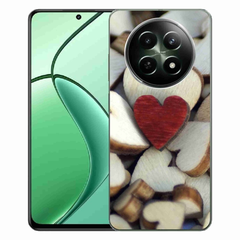 Gél borítás mmCase a Realme 12 5G/12x 5G készülékhez - gravírozott piros szívvel