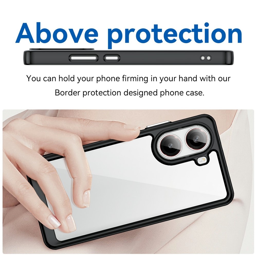 Gél tok fix hátlappal a Xiaomi Poco X7 Pro 5G készülékhez - fekete