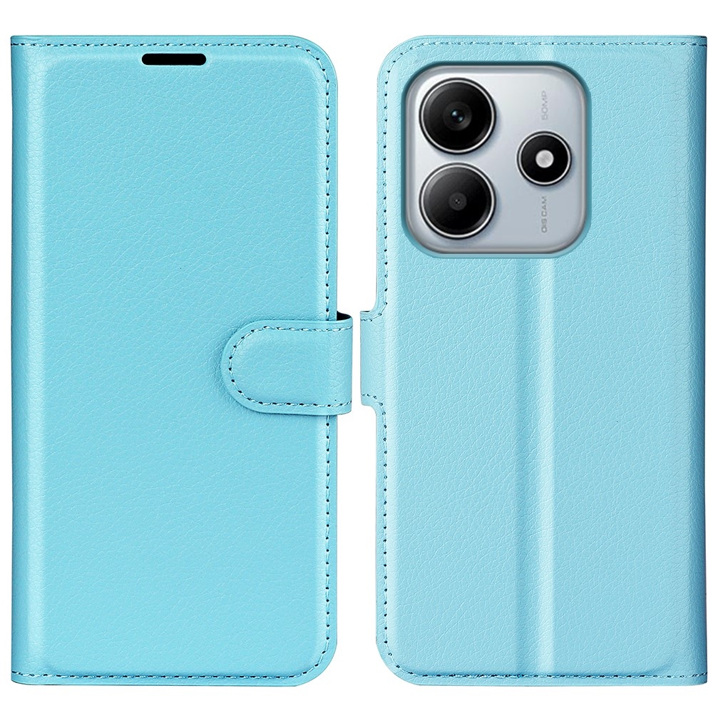 Litchi könyv tok Xiaomi Redmi Note 14 5G-hez - kék