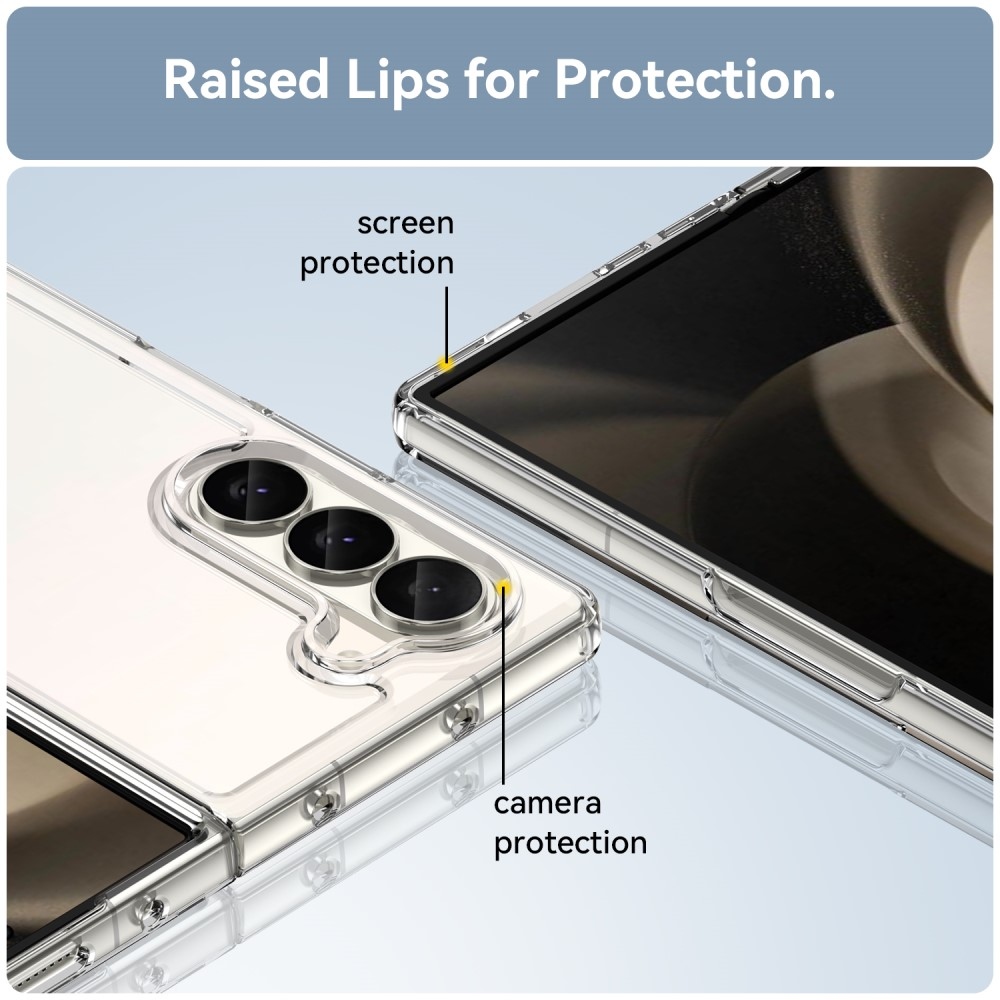 Gél tok fix hátlappal Samsung Galaxy Z Fold6 5G készülékhez - átlátszó