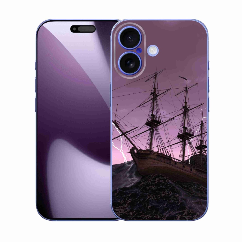 Zselés borítás mmCase iPhone 17 készülékhez - hajó a viharban