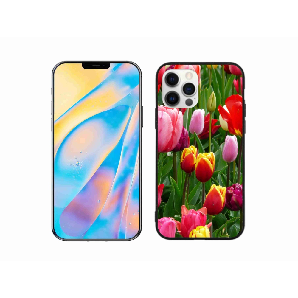 Gél borítás mmCase iPhone 12 készülékhez - tulipánok